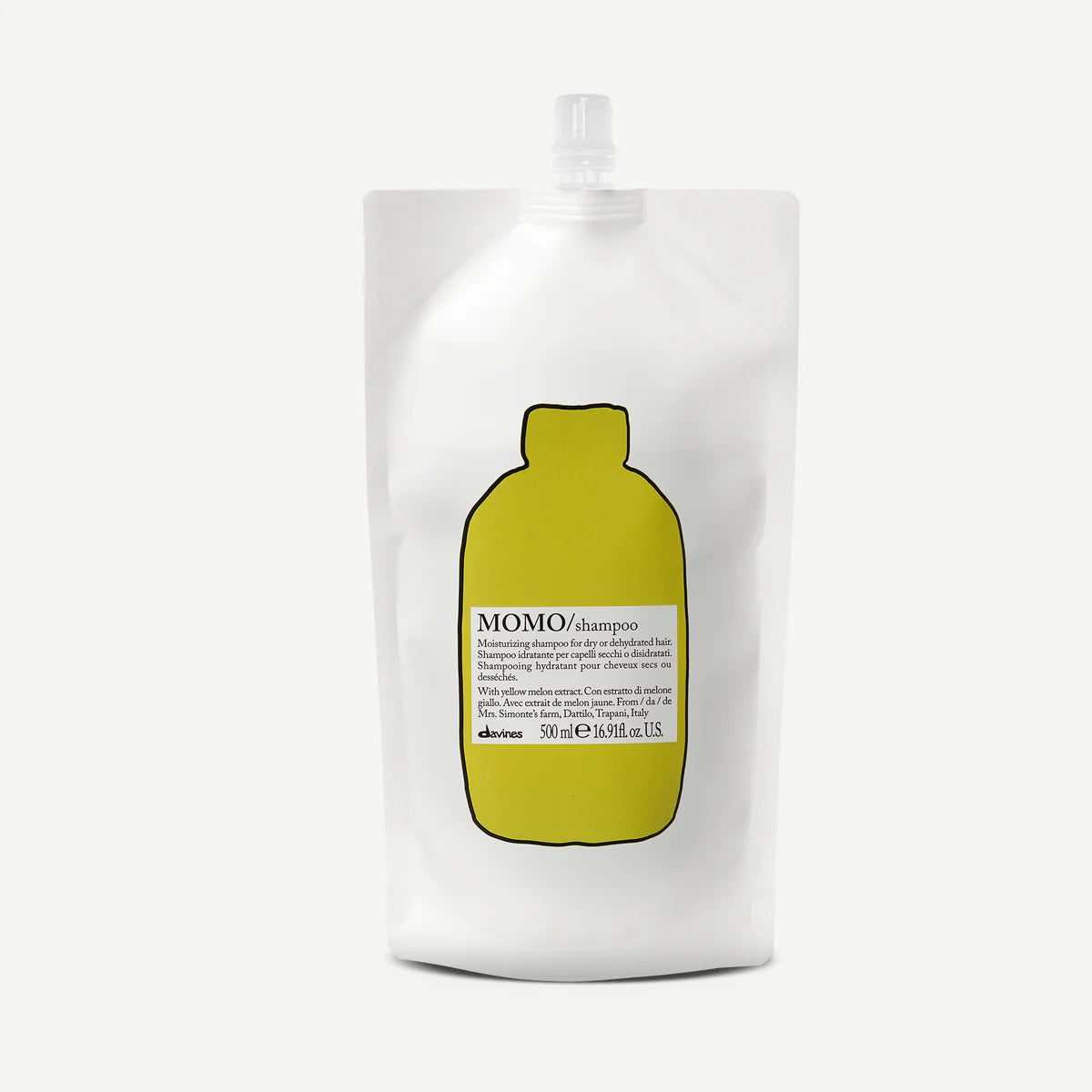 Momo Refill Champú Hidratante para cabello seco y deshidratado 500ml