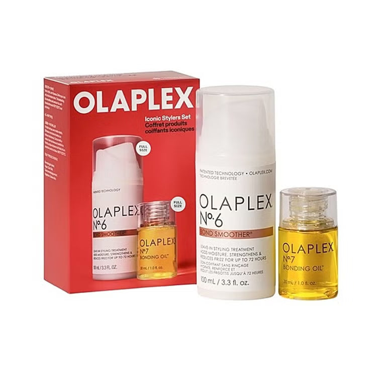 OLAPLEX Iconic Stylers Set: N°.6 100 ml + N°.7 30 ml, protección térmica y antiencrespamiento