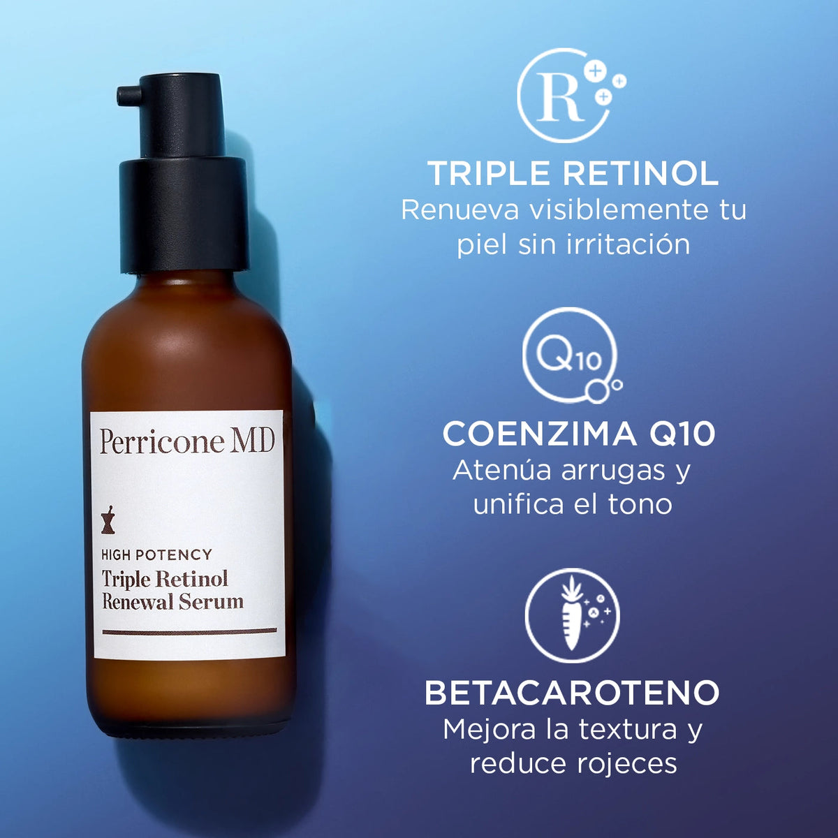 Perricone MD High Potency Triple Retinol Renewal Serum 59ml - Sérum Antiedad Reafirmante