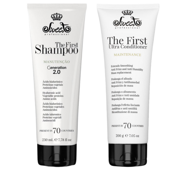 Sweet Shampoo 230ml y Ultra Conditioner The First Home Care 200ml