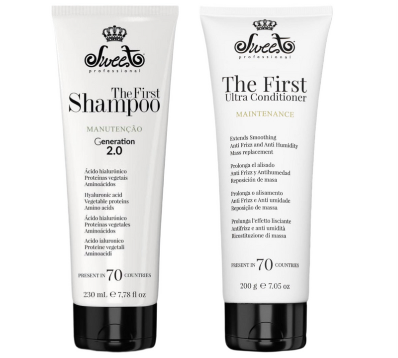 Sweet Shampoo 230ml y Ultra Conditioner The First Home Care 200ml