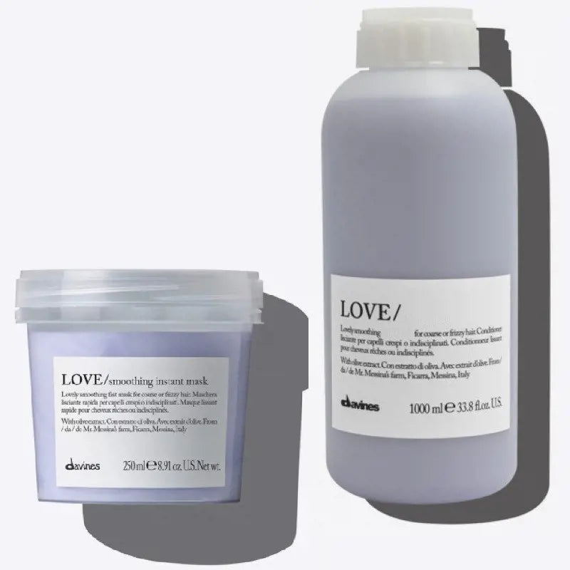 Davines Love Smoothing Champú 1L+  Mascarilla Capilar  250ml