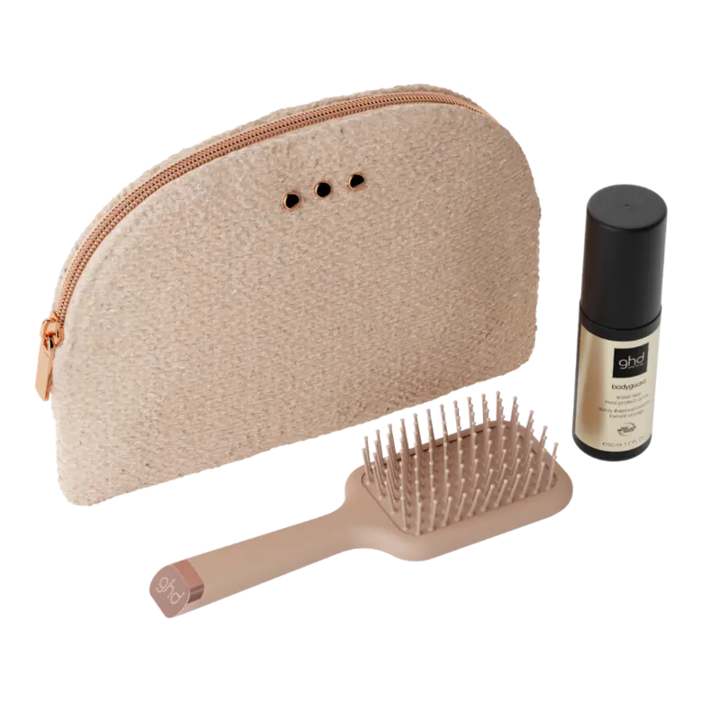 Set regalo ghd beige cashmere: neceser, Bodyguard y mini cepillo