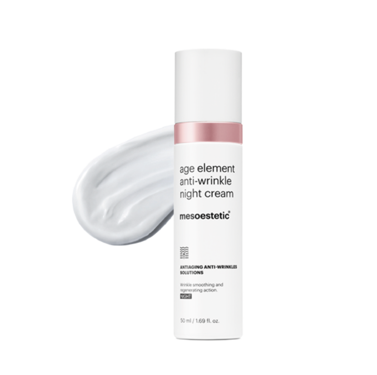 Mesoestetic Age Element Anti-Wrinkle Night Cream 50 ml, envase de crema nocturna antiarrugas