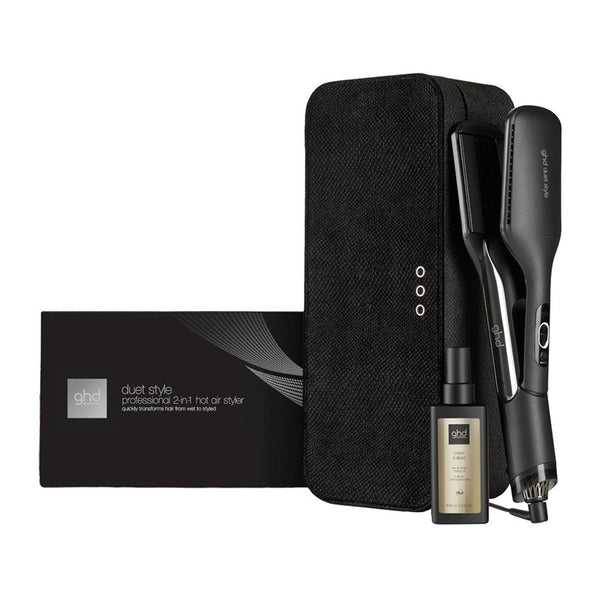 PLANCHA DE PELO DE AIRE CALIENTE 2 EN 1 GHD DUET NEGRA *Edición Limitada estuche de Regalo