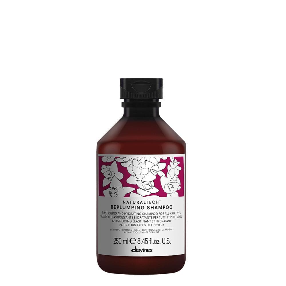 Davines Naturaltech Replumping Shampoo 250ml para cabello fino sin volumen, aporta densidad y elasticidad